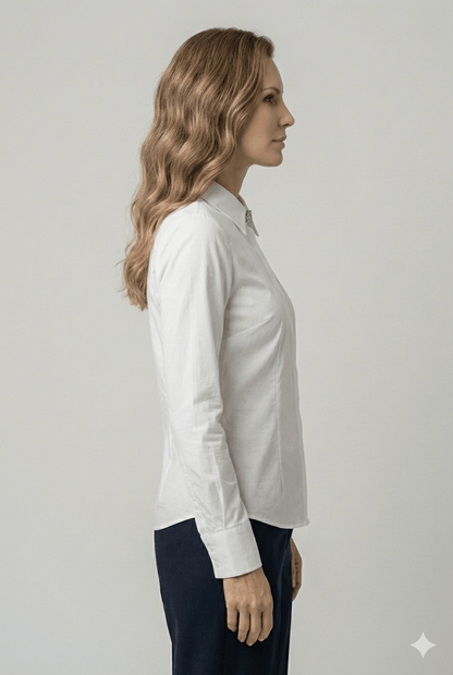 Camicia Susy Mix Bianca e Celeste - Malerba Showroom