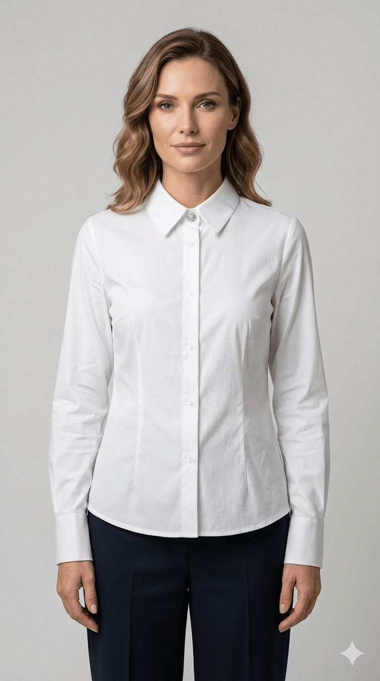 Camicia Susy Mix Bianca e Celeste - Malerba Showroom