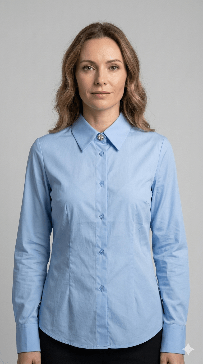 Camicia Susy Mix Bianca e Celeste - Malerba Showroom