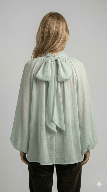Camicia verde Operà viscosa - Malerba Showroom