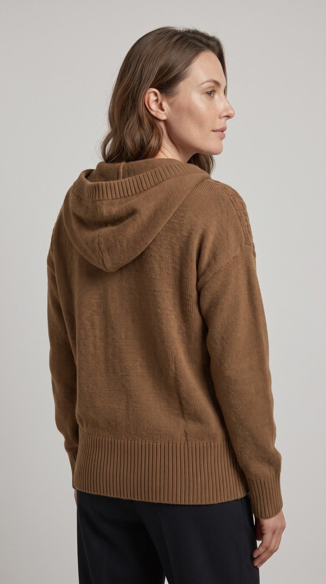 Cardigan Giulia Valli in maglia con cerniera e cappuccio - Malerba Showroom