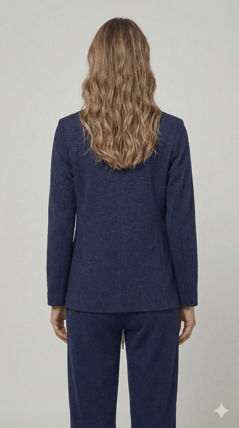 Completo Blu Trama Lucida Emme Marella - Malerba Showroom