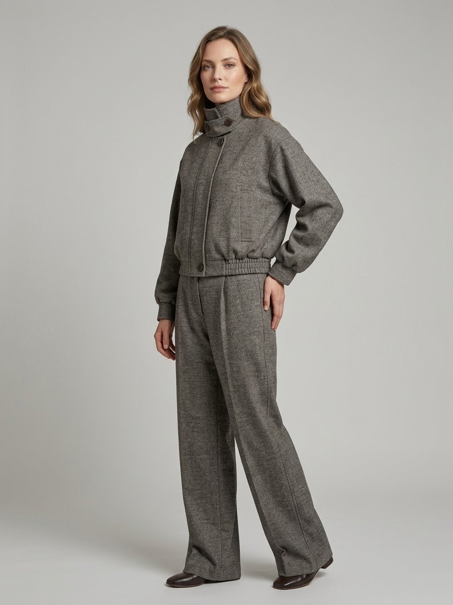Completo Le Streghe effetto melange marrone/panna - Malerba Showroom