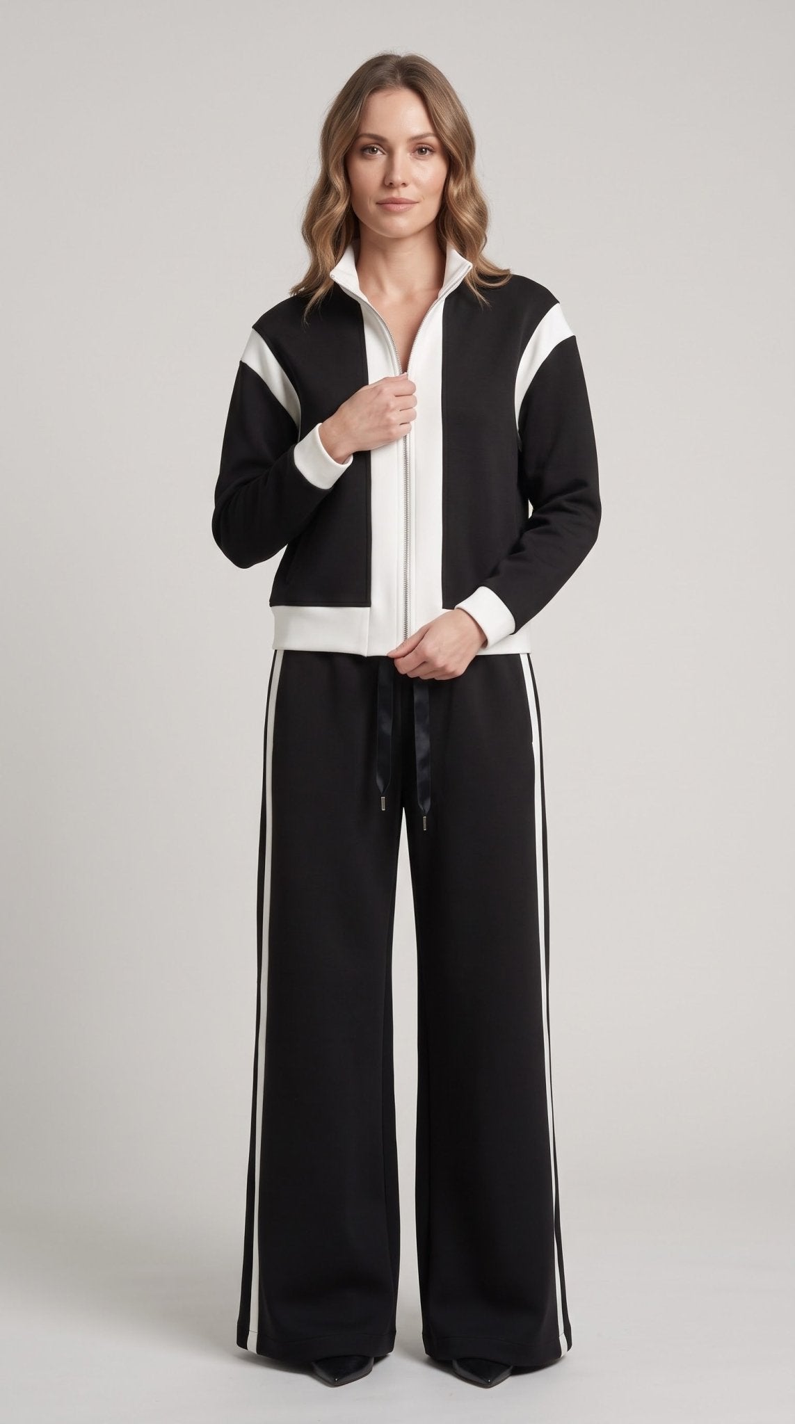 Completo Operà in neoprene panna e nero - Malerba Showroom