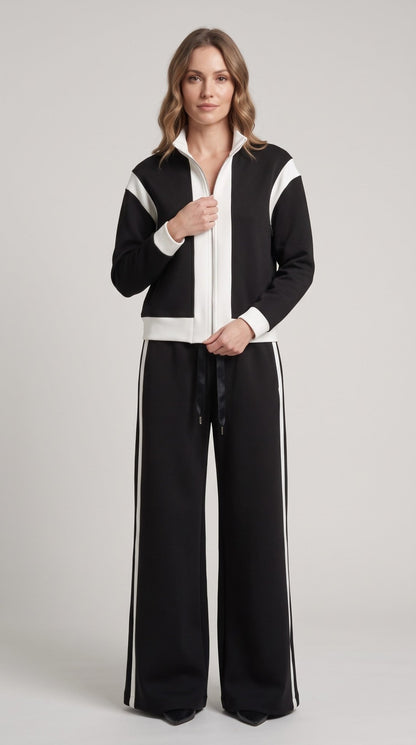 Completo Operà in neoprene panna e nero - Malerba Showroom