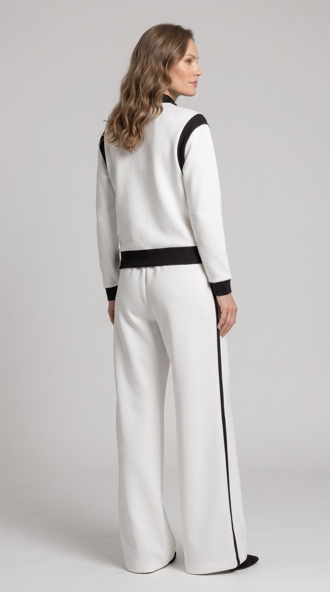 Completo Operà in neoprene panna e nero - Malerba Showroom