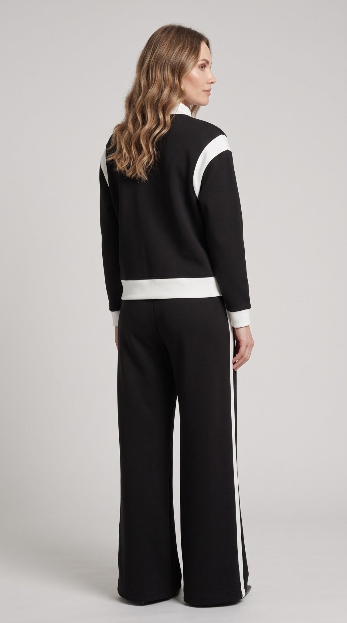 Completo Operà in neoprene panna e nero - Malerba Showroom