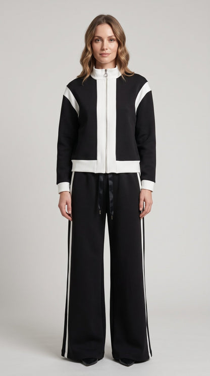 Completo Operà in neoprene panna e nero - Malerba Showroom