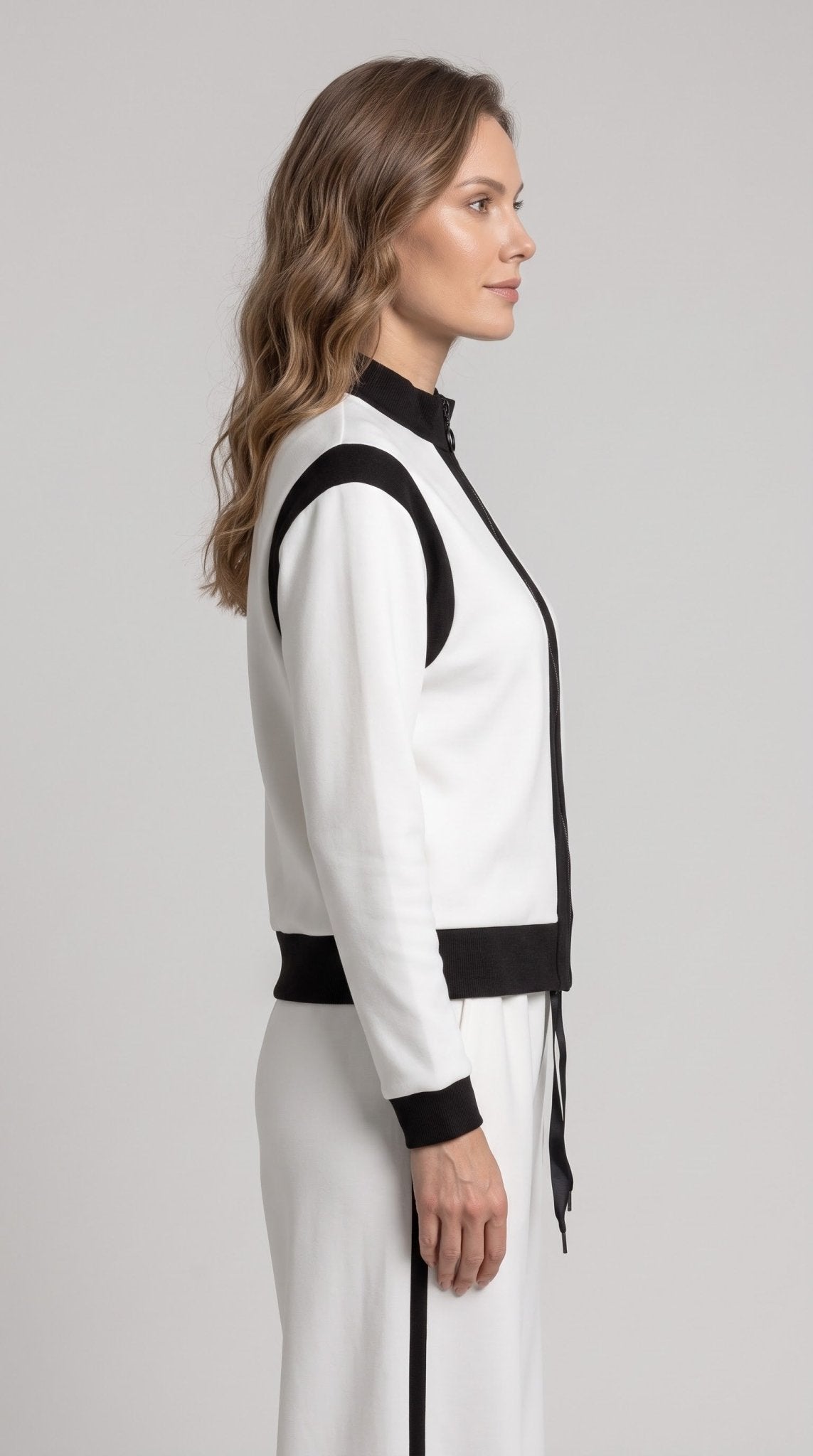 Completo Operà in neoprene panna e nero - Malerba Showroom