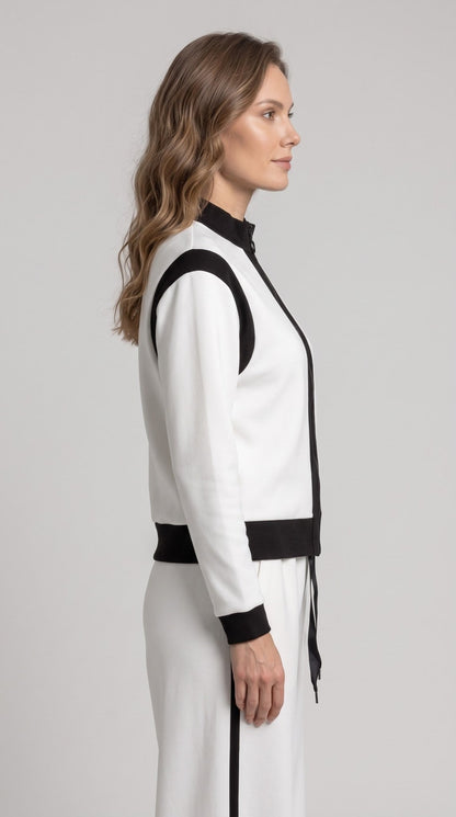 Completo Operà in neoprene panna e nero - Malerba Showroom