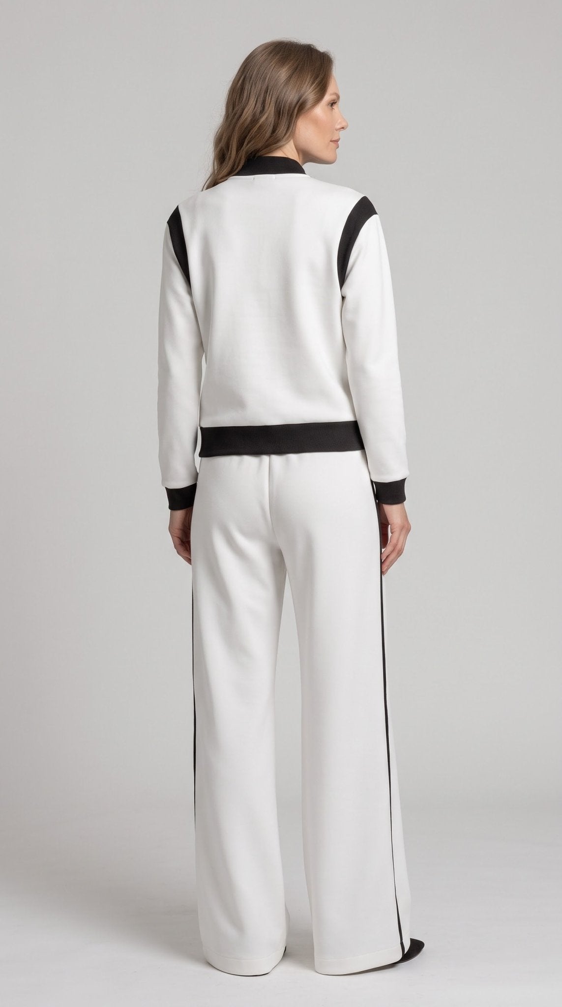 Completo Operà in neoprene panna e nero - Malerba Showroom