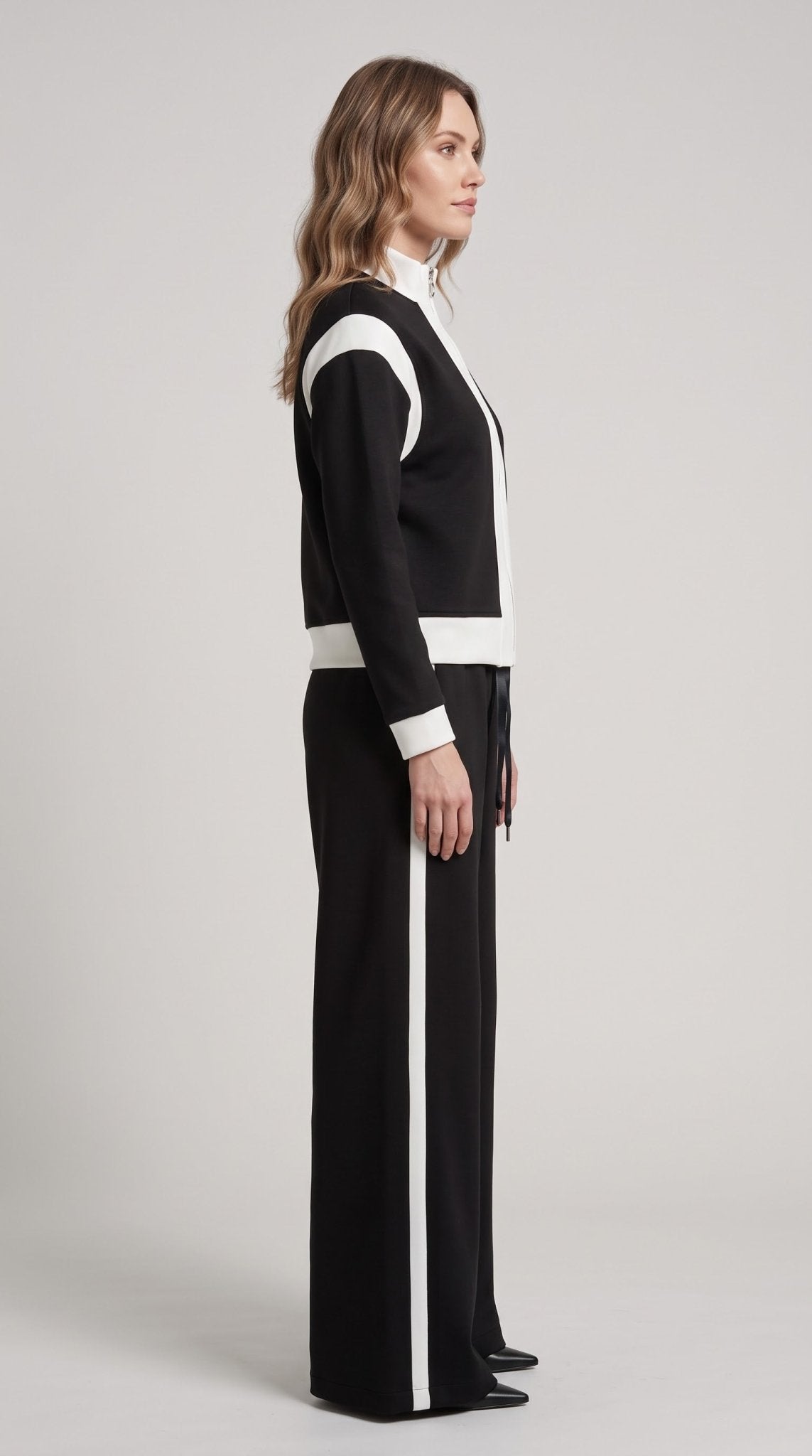 Completo Operà in neoprene panna e nero - Malerba Showroom