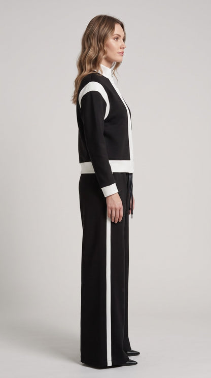 Completo Operà in neoprene panna e nero - Malerba Showroom