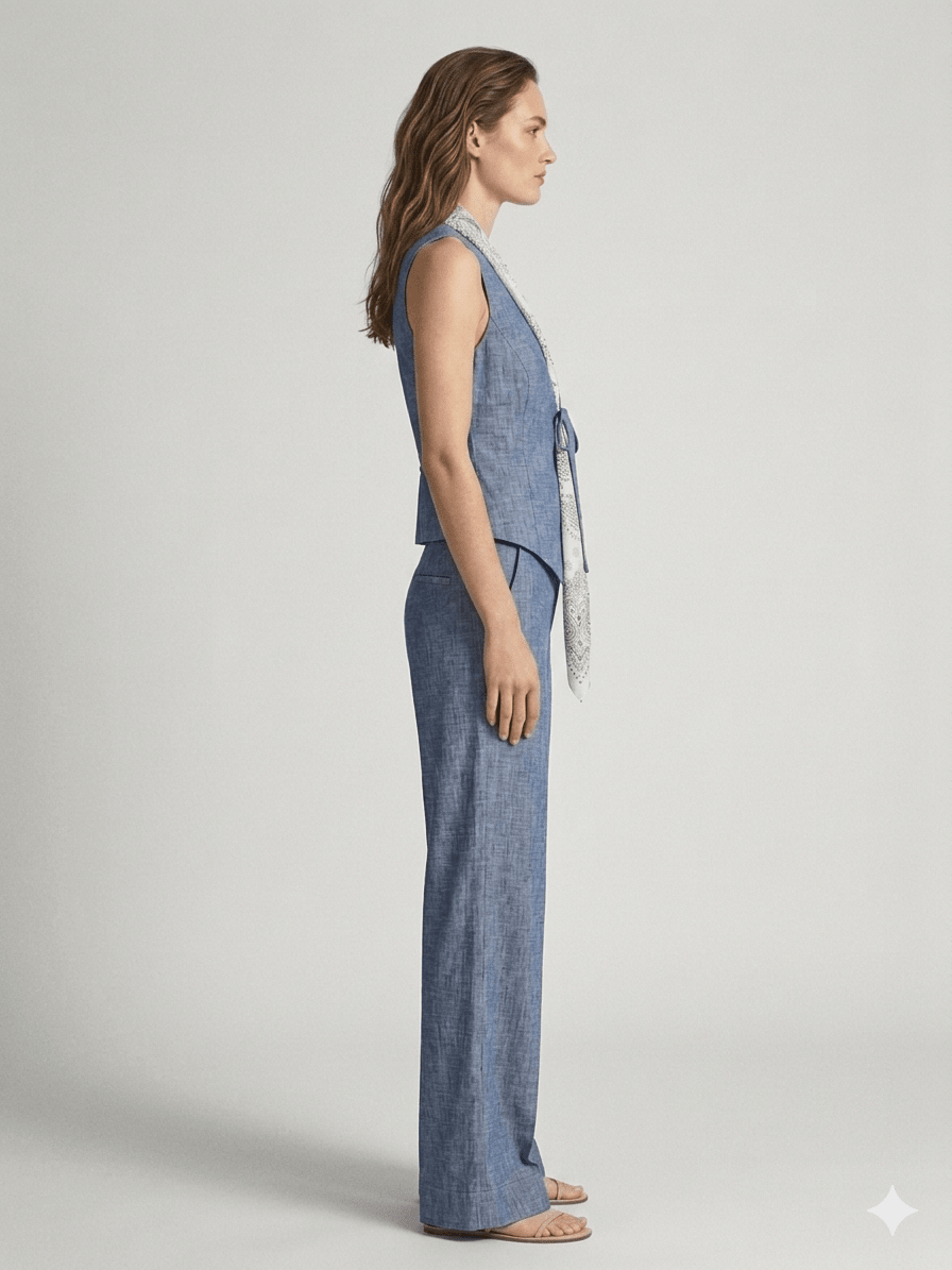 Completo Operà misto lino Col. jeans - Malerba Showroom