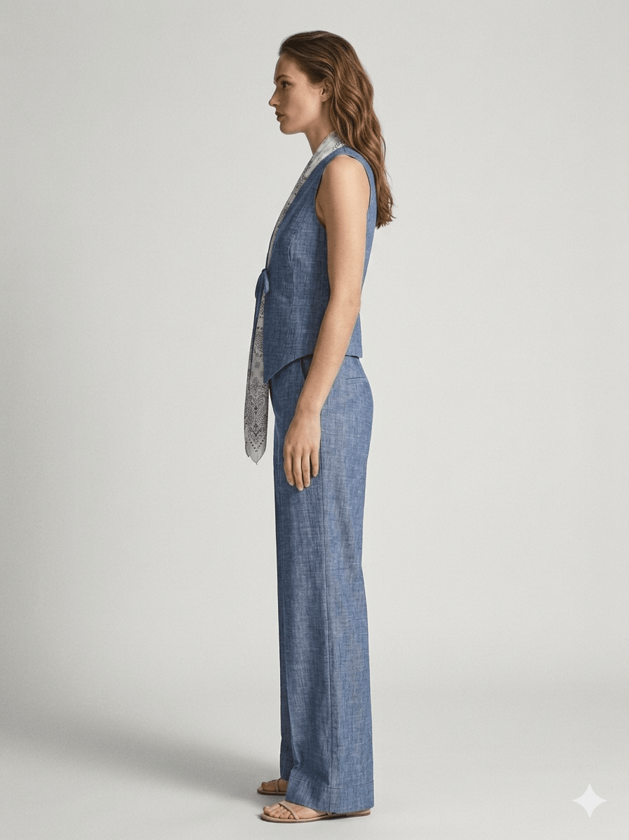 Completo Operà misto lino Col. jeans - Malerba Showroom