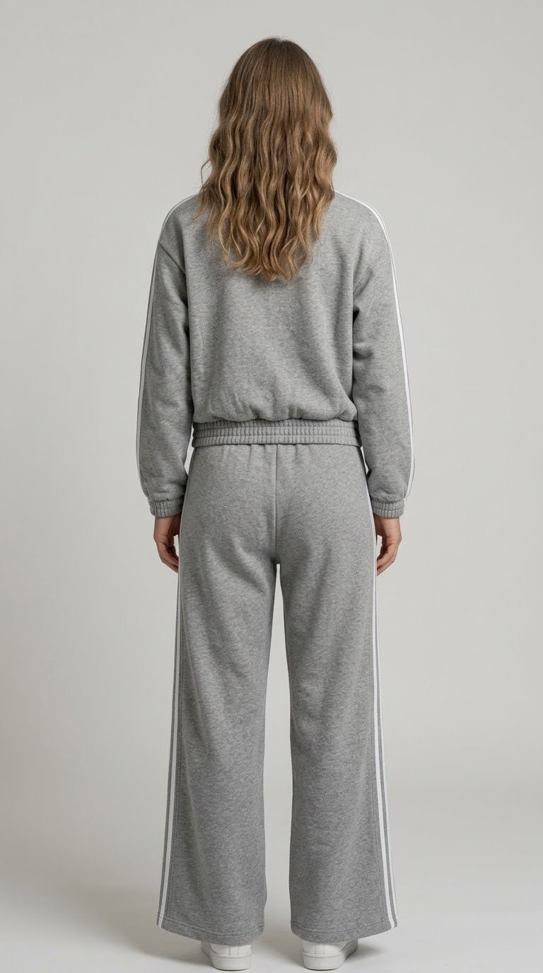 Completo tuta Le Streghe grigio con bande laterali e zip - Malerba Showroom