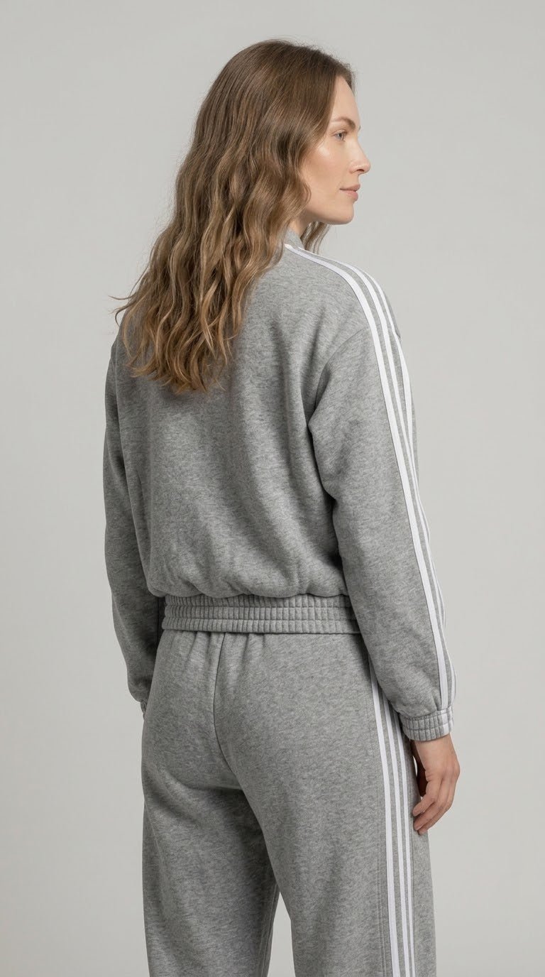 Completo tuta Le Streghe grigio con bande laterali e zip - Malerba Showroom