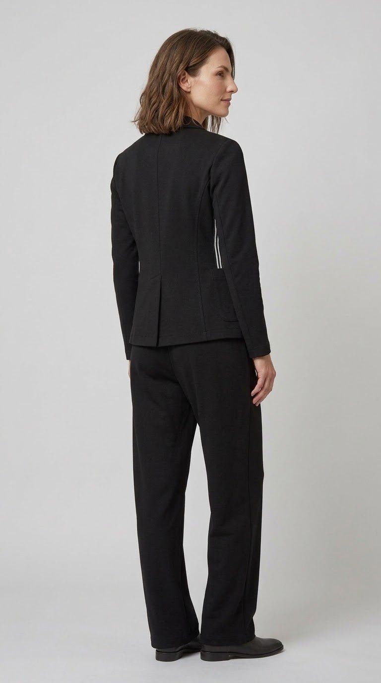 Completo Tuta Operà nero in neoprene con bande laterali - Malerba Showroom