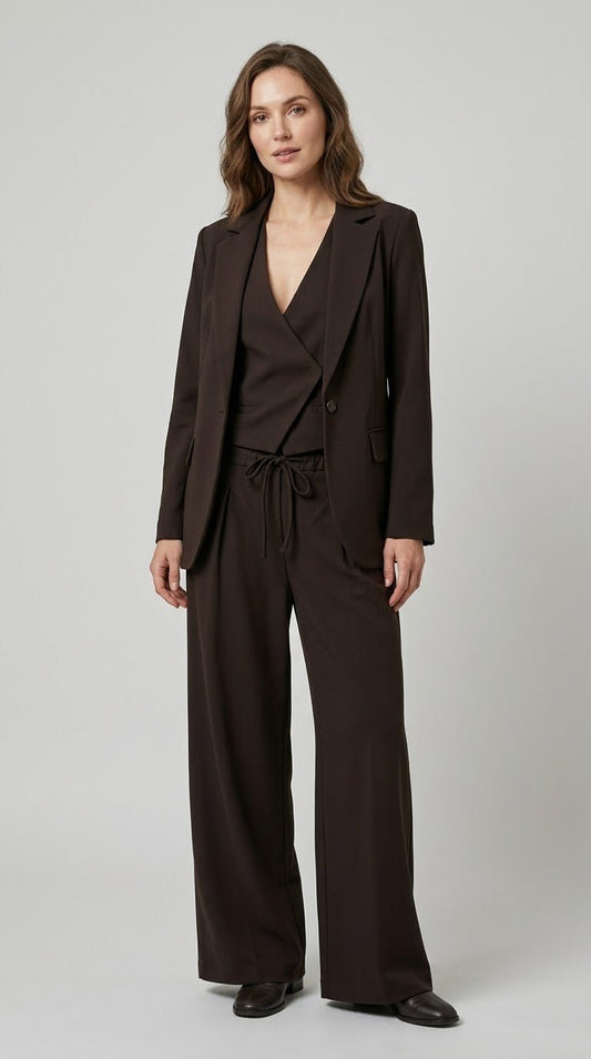 Completo Two Way tre pezzi moro giacca,gilet,pantalone - Malerba Showroom
