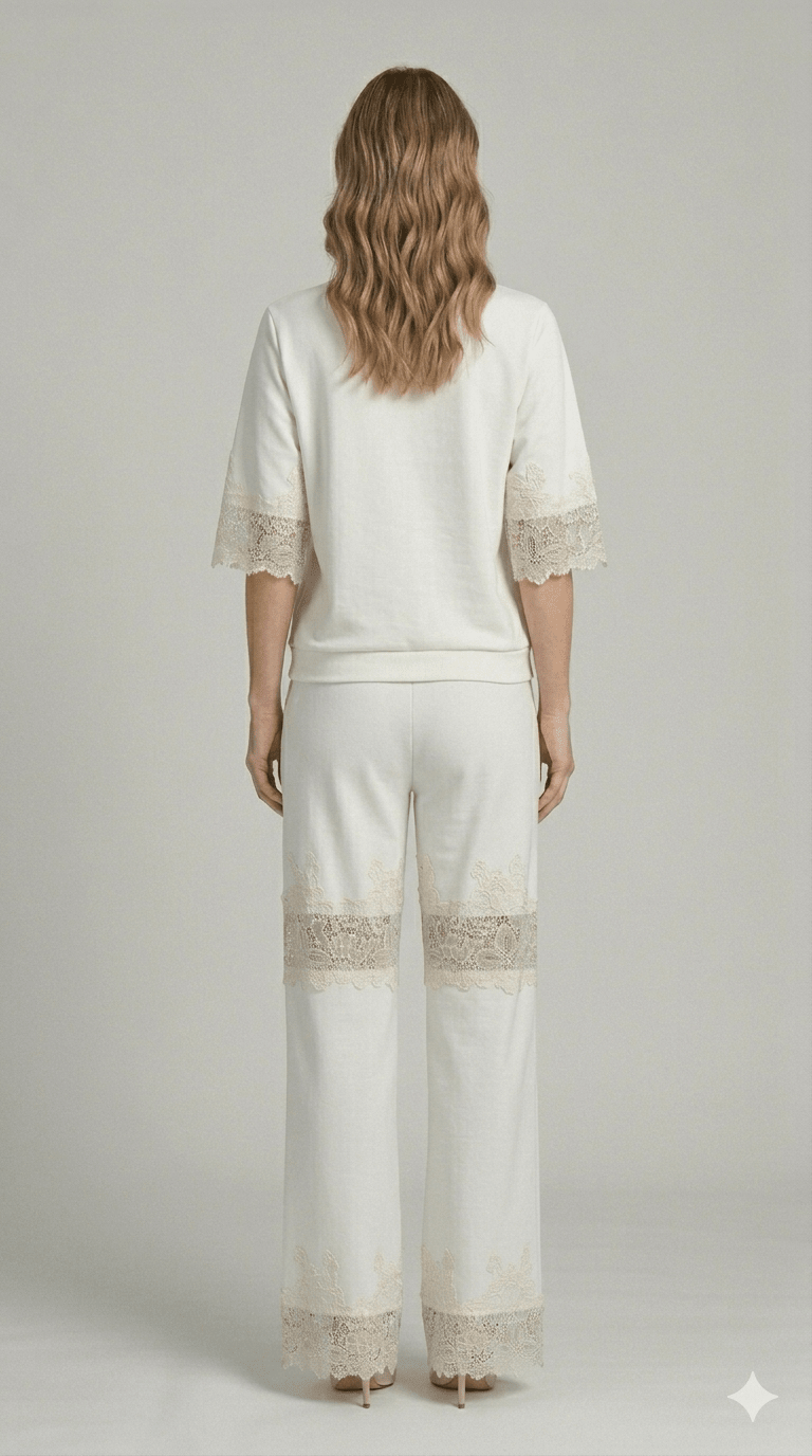 Felpa le Streghe con dettagli in Pizzo - Malerba Showroom