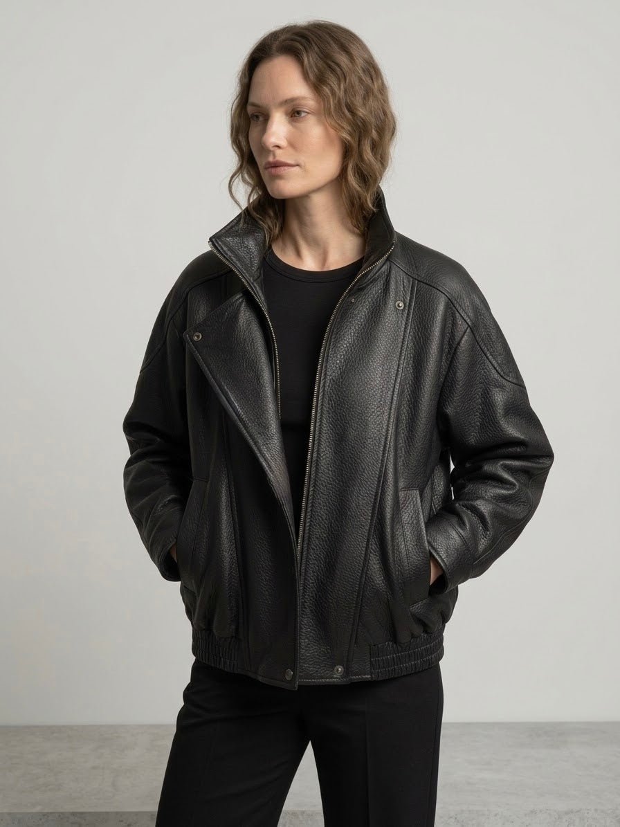 Giacca bomber Le Streghe in pelle 2 var. colore - Malerba Showroom