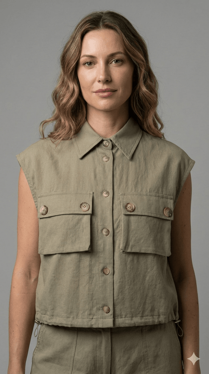 Gilet Corto Le Streghe V.militare - Malerba Showroom