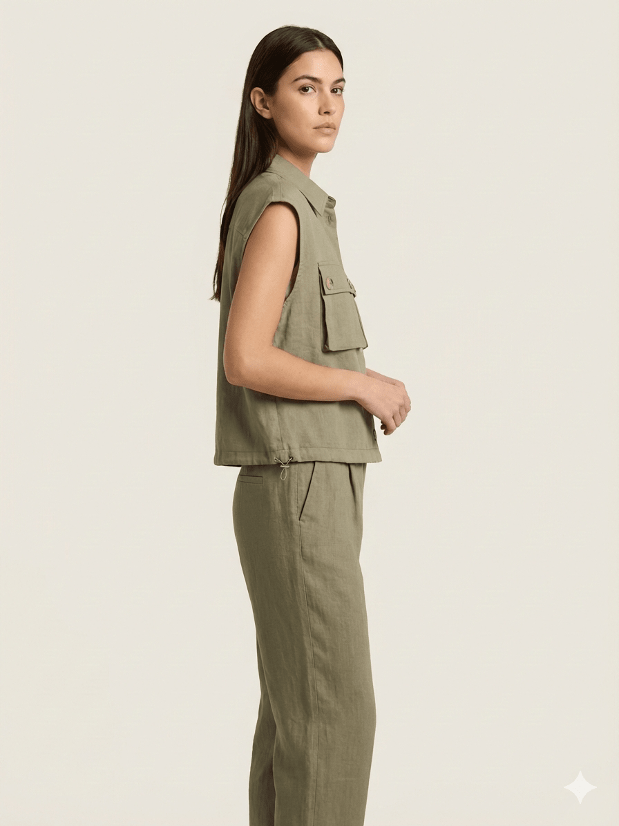Gilet Corto Le Streghe V.militare - Malerba Showroom