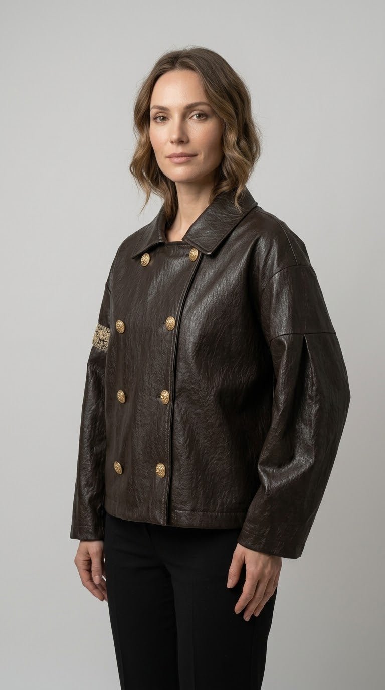 Giubbotto Le Streghe in pelle fettuccia - Malerba Showroom
