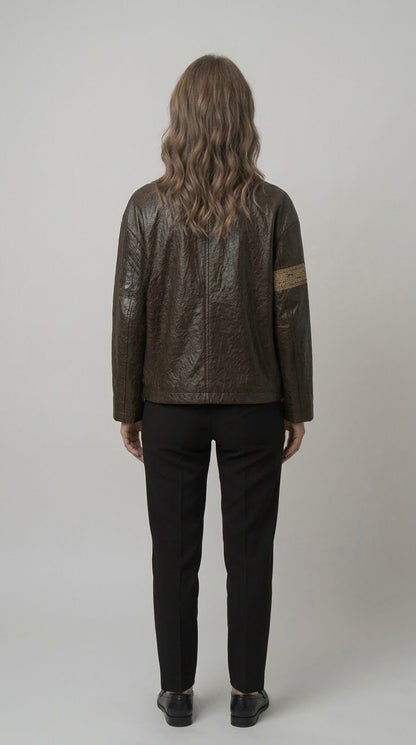 Giubbotto Le Streghe in pelle fettuccia - Malerba Showroom