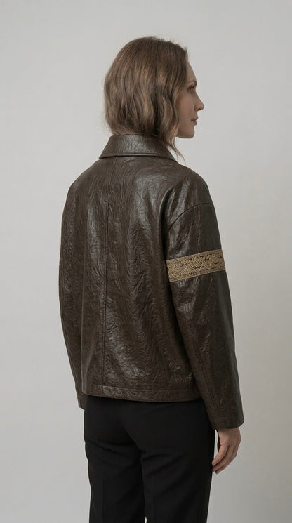 Giubbotto Le Streghe in pelle fettuccia - Malerba Showroom