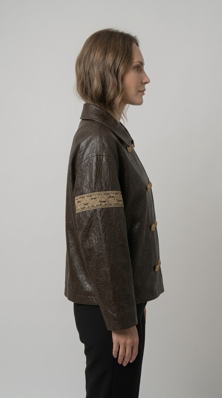 Giubbotto Le Streghe in pelle fettuccia - Malerba Showroom
