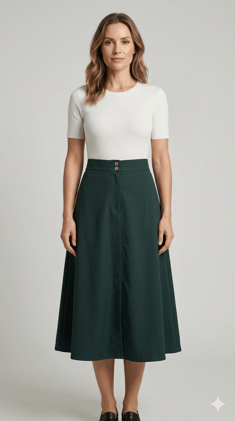 Gonna Emme Marella Verde - Malerba Showroom