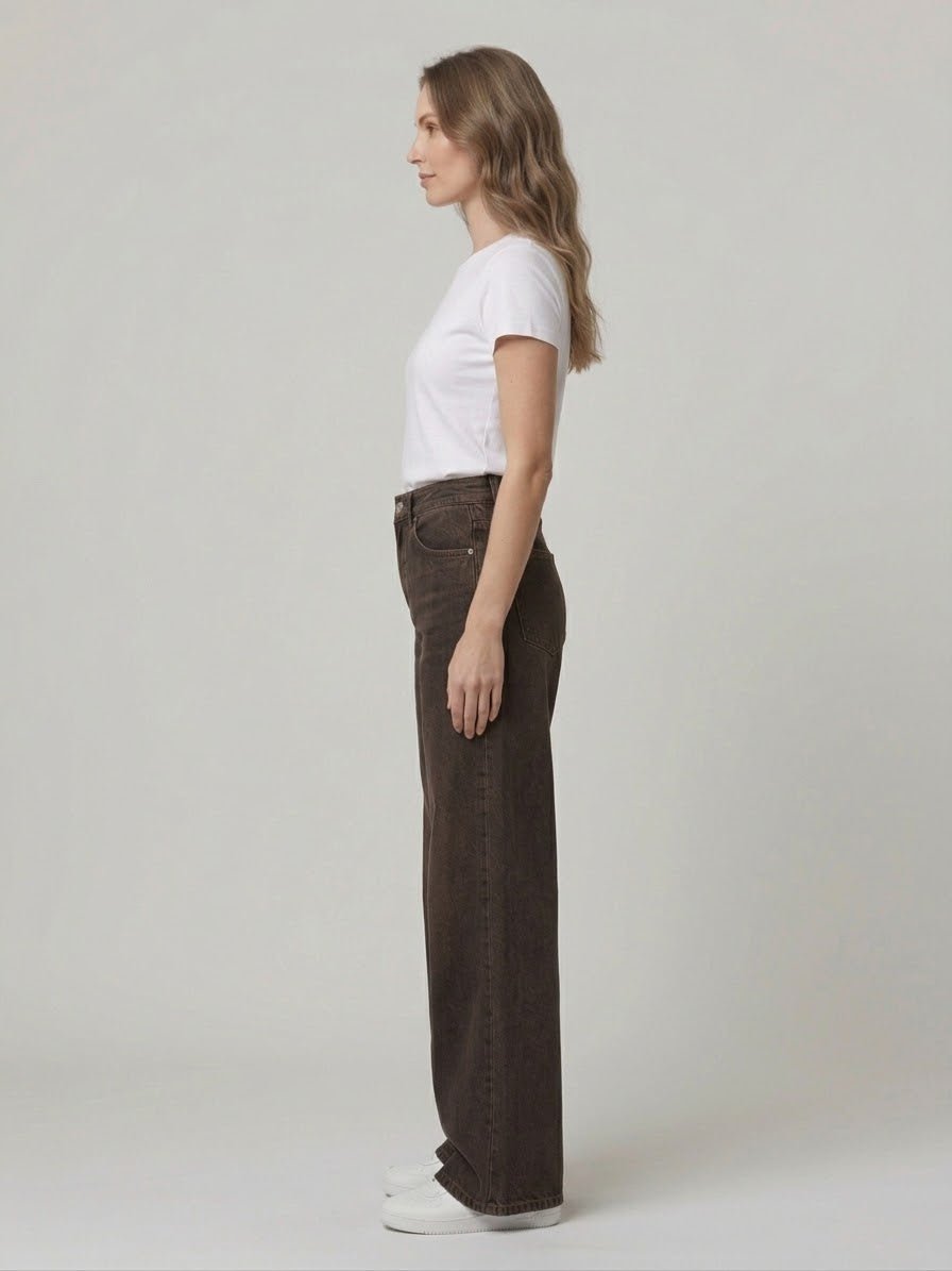 Jeans Le Streghe nero/moro gamba larga - Malerba Showroom