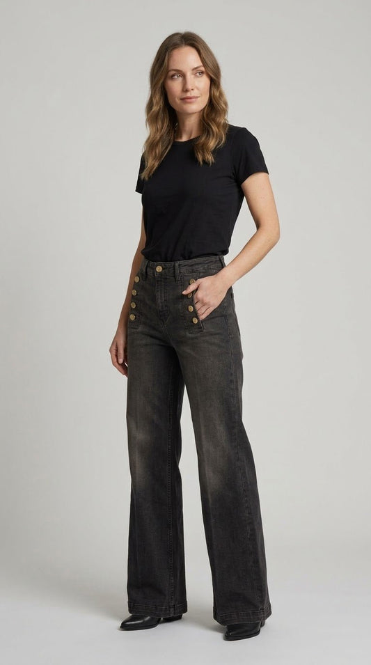 Jeans Vicolo con bottoni modello giudith 2 var. colore - Malerba Showroom