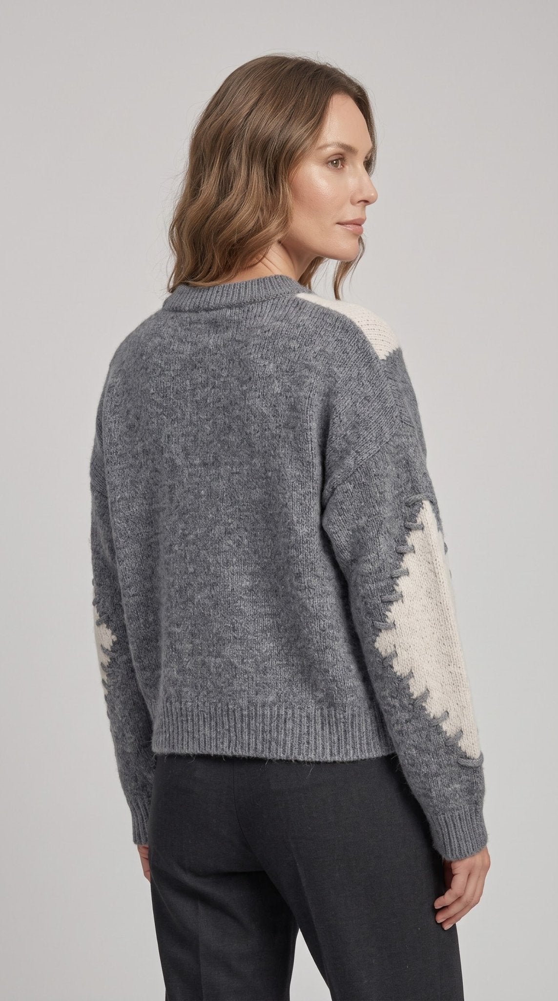 Maglia Emme Marella a rombi in ciniglia con stringhe - Malerba Showroom