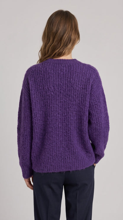 Maglia Le Streghe viola a coste - Malerba Showroom
