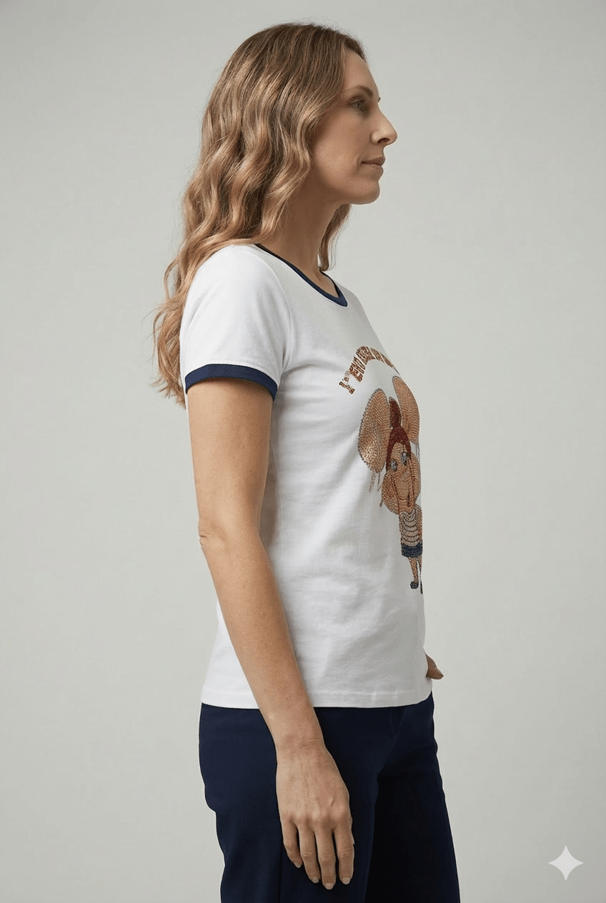 Maglietta Zoe Bianca e Nera voglio essere un'influenzer - Malerba Showroom