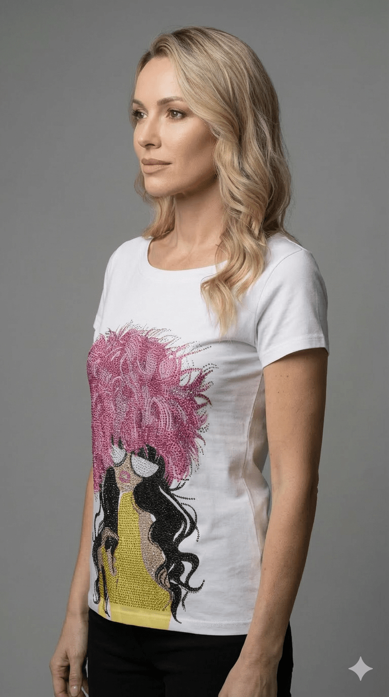 Maglietta Zoe Bianca Fantasia - Malerba Showroom