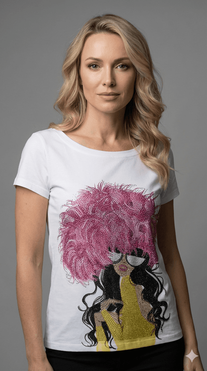 Maglietta Zoe Bianca Fantasia - Malerba Showroom