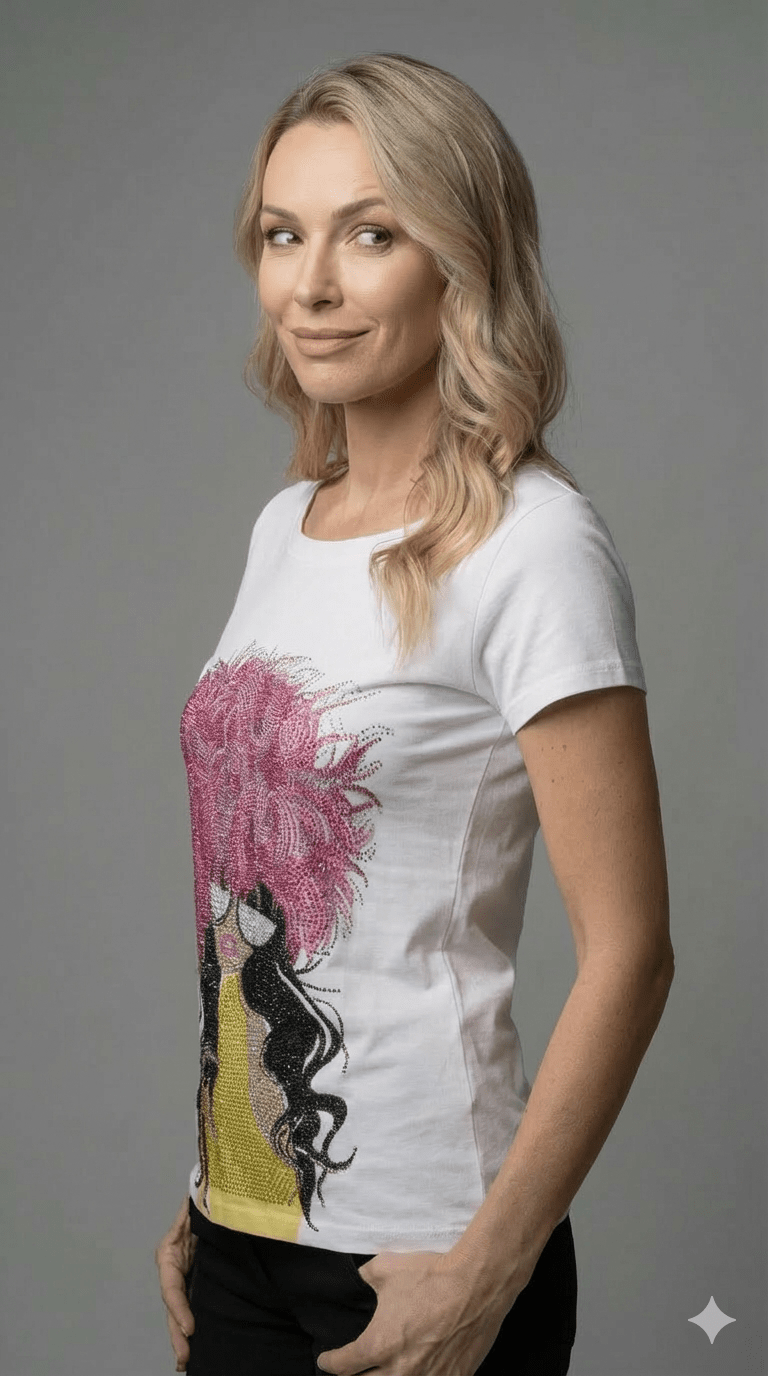 Maglietta Zoe Bianca Fantasia - Malerba Showroom