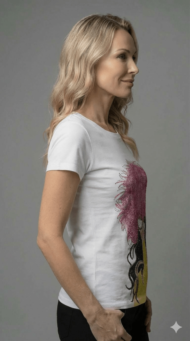 Maglietta Zoe Bianca Fantasia - Malerba Showroom