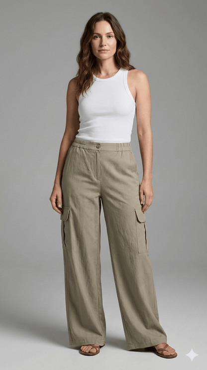 Pantalone Le Streghe Beige e V.militare - Malerba Showroom