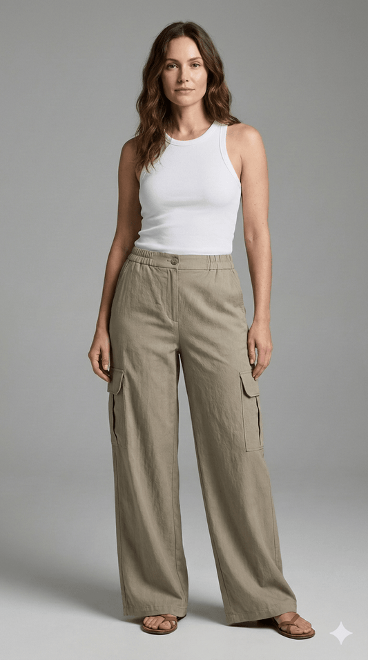 Pantalone Le Streghe Beige e V.militare - Malerba Showroom