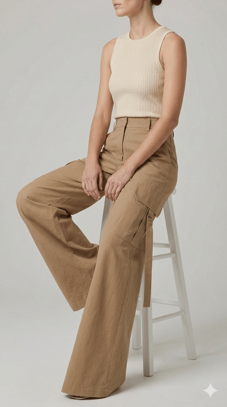 Pantalone Le Streghe Beige e V.militare - Malerba Showroom