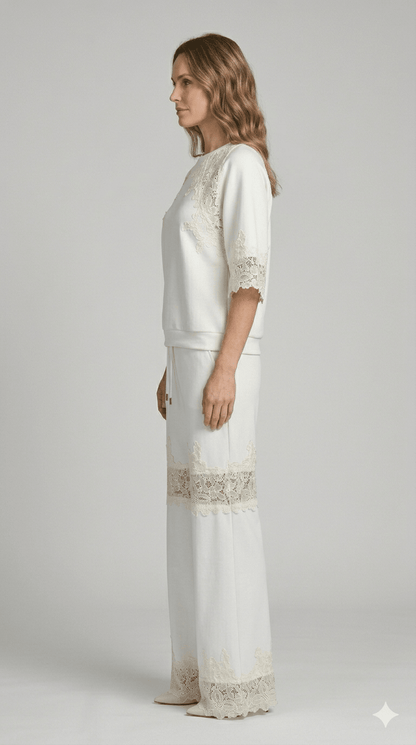 Pantalone Le Streghe con dettagli in Pizzo - Malerba Showroom