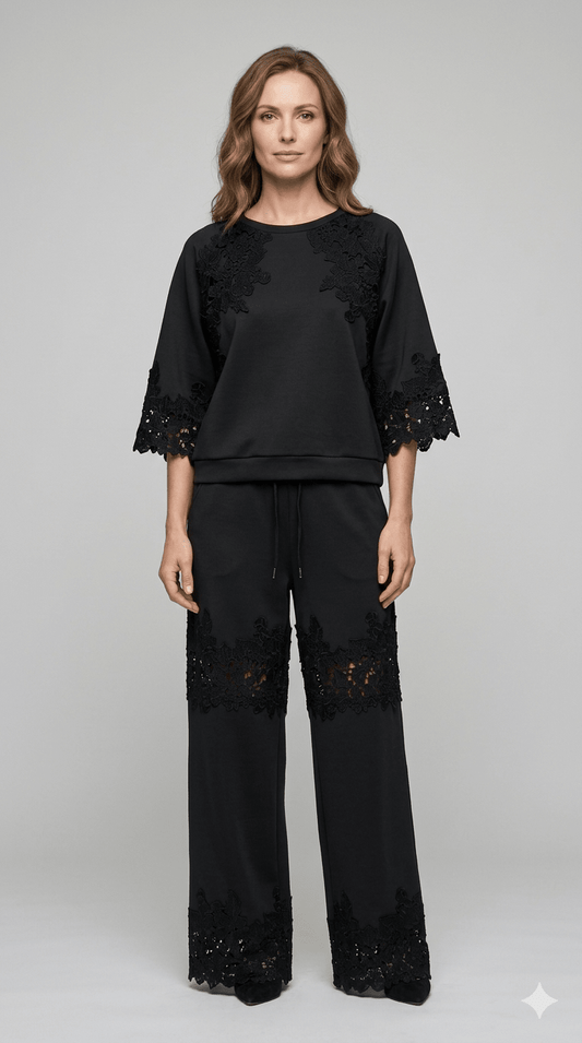 Pantalone Le Streghe con dettagli in Pizzo - Malerba Showroom