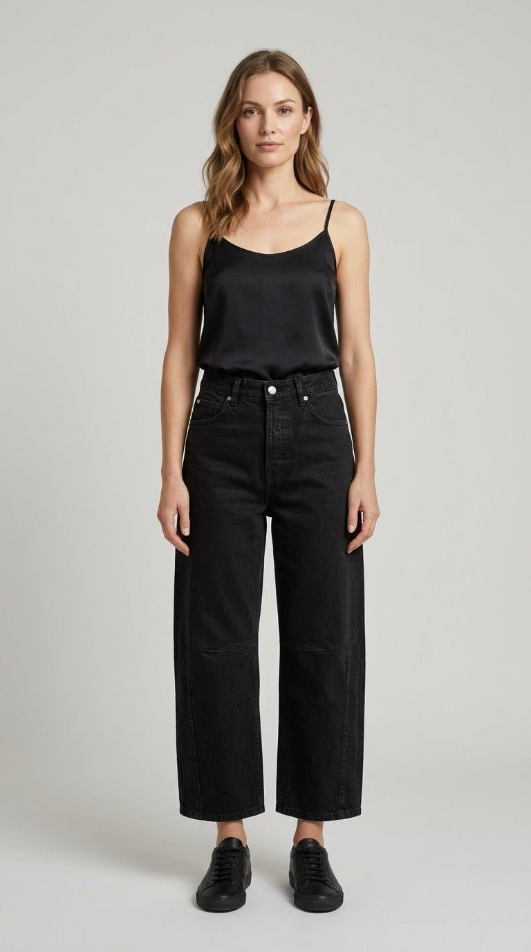 Pantalone Le Streghe in jeans elasticizato modello balloon - Malerba Showroom