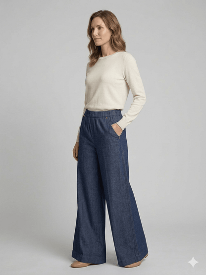 Pantalone palazzo con tasche Ragno - Malerba Showroom