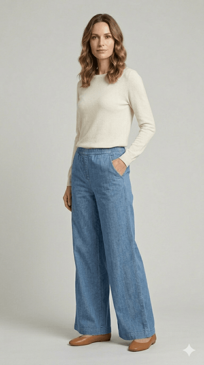 Pantalone palazzo con tasche Ragno - Malerba Showroom