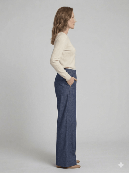 Pantalone palazzo con tasche Ragno - Malerba Showroom